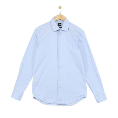 Mens Check Shirt Stretch Formal Button Up