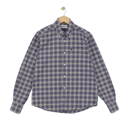 Mens Check Shirt Tailored Button Down