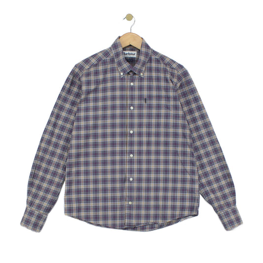 Mens Check Shirt Tailored Button Down