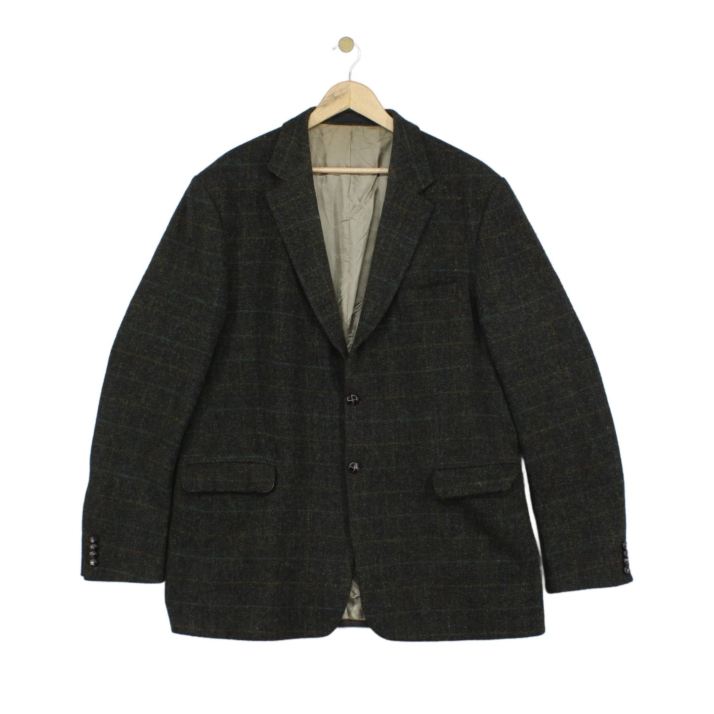 Mens Harris Tweed Blazer Long Classic Formal Check