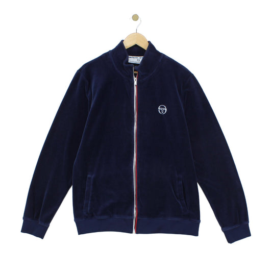 Mens Velour Track Jacket 80S Casuals Full Zip