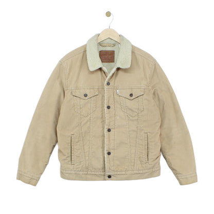 Mens Sherpa Denim Jacket Snap Lining Trucker