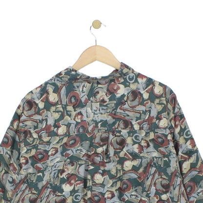 Mens Floral Silk Shirt Button Up Relaxed Fit
