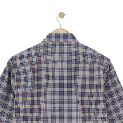 Mens Check Shirt Tailored Button Down