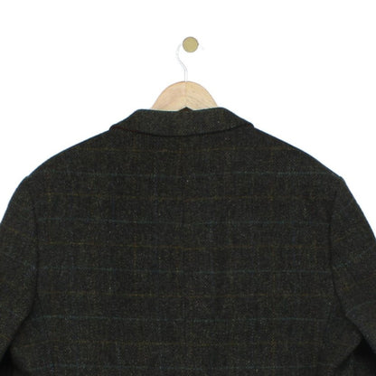 Mens Harris Tweed Blazer Long Classic Formal Check
