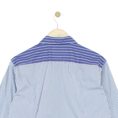Mens Striped Shirt Slim Fit Long Sleeve Button Up