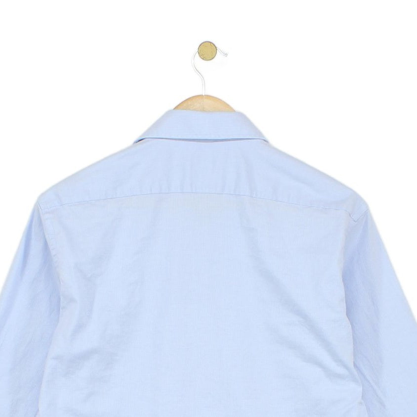 Mens Check Shirt Stretch Formal Button Up