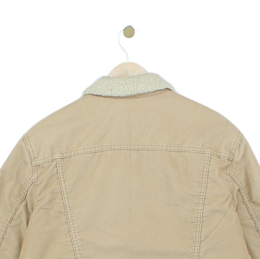 Mens Sherpa Denim Jacket Snap Lining Trucker