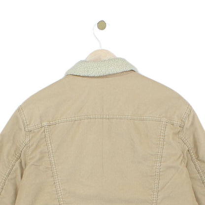 Mens Sherpa Denim Jacket Snap Lining Trucker