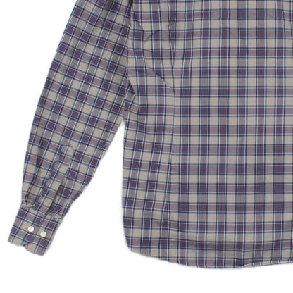 Mens Check Shirt Tailored Button Down