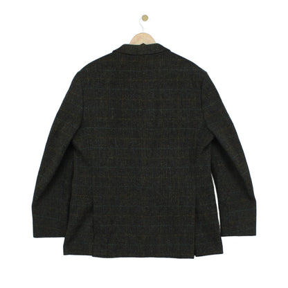 Mens Harris Tweed Blazer Long Classic Formal Check