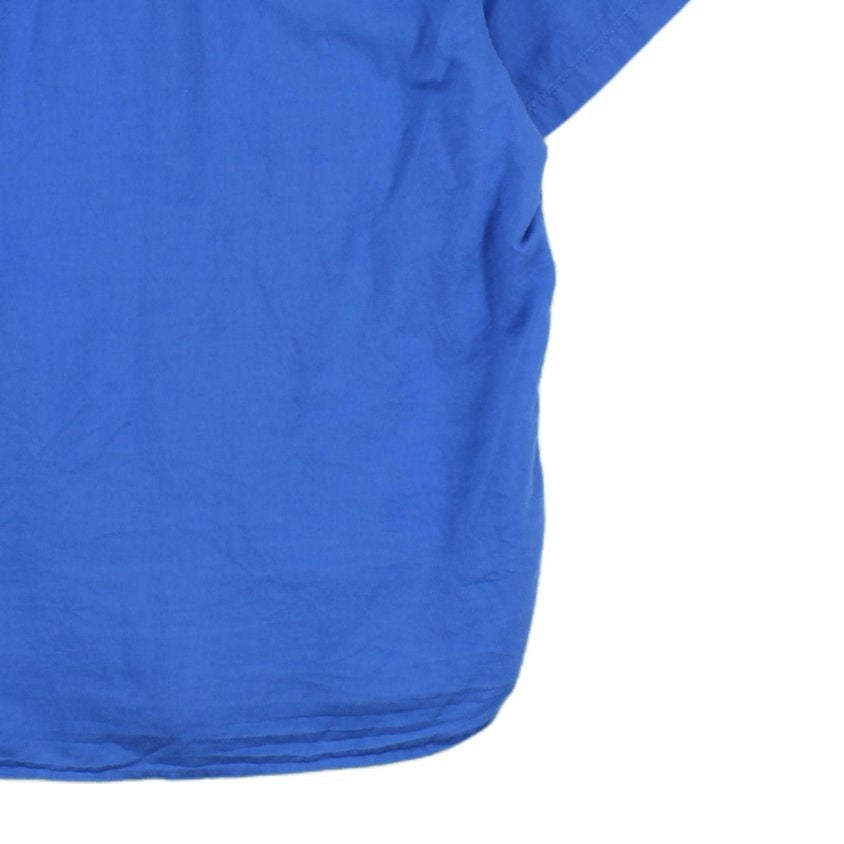 Mens Shirt Short Sleeve Slim Fit Cotton Linen