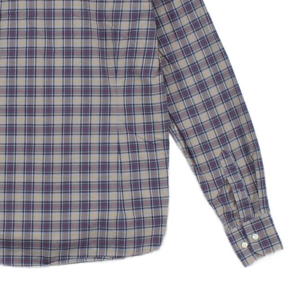 Mens Check Shirt Tailored Button Down