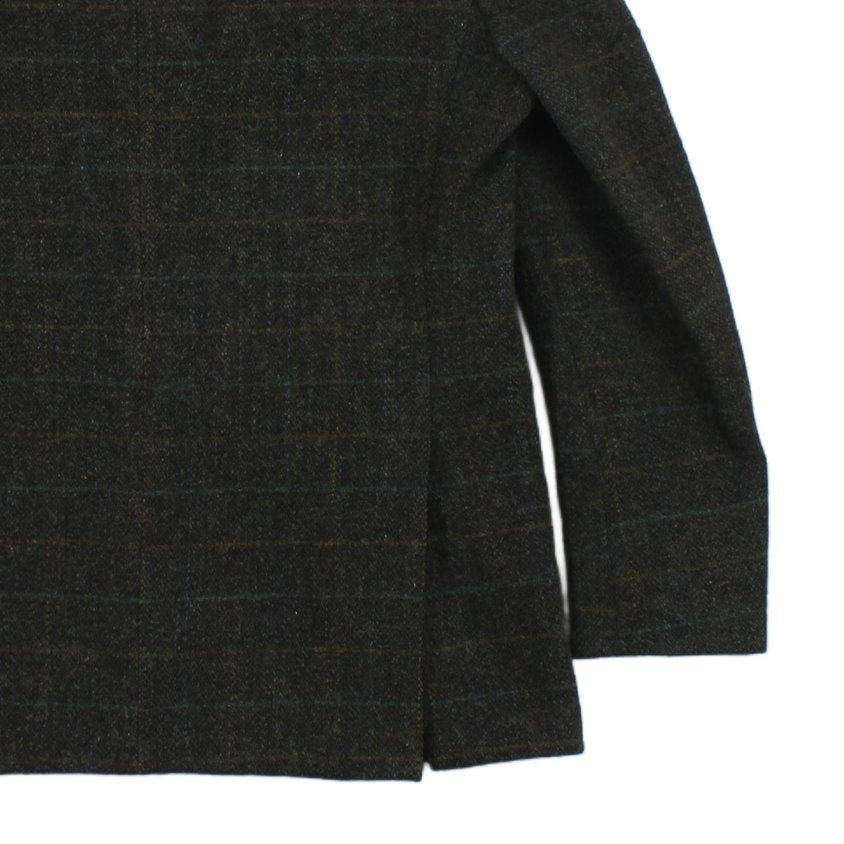 Mens Harris Tweed Blazer Long Classic Formal Check