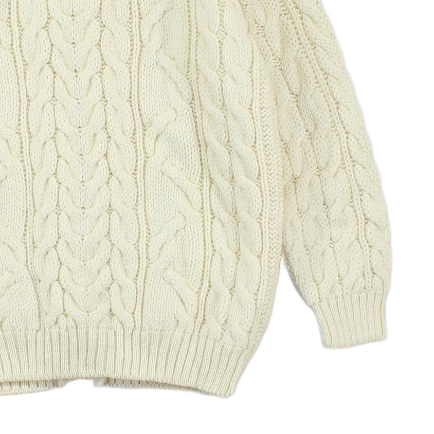 Womens Aran Cardigan Uk Made Cable Knit