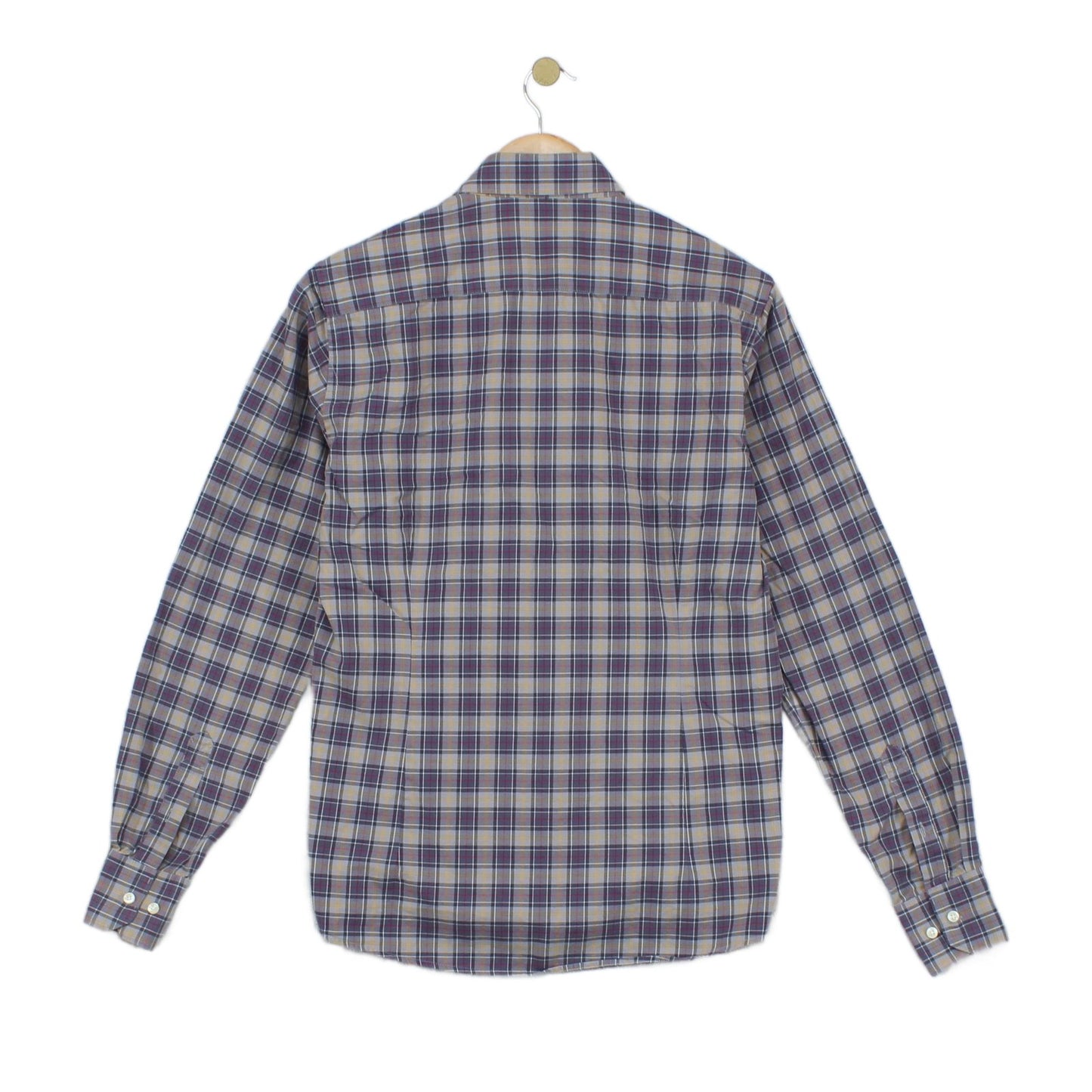 Mens Check Shirt Tailored Button Down