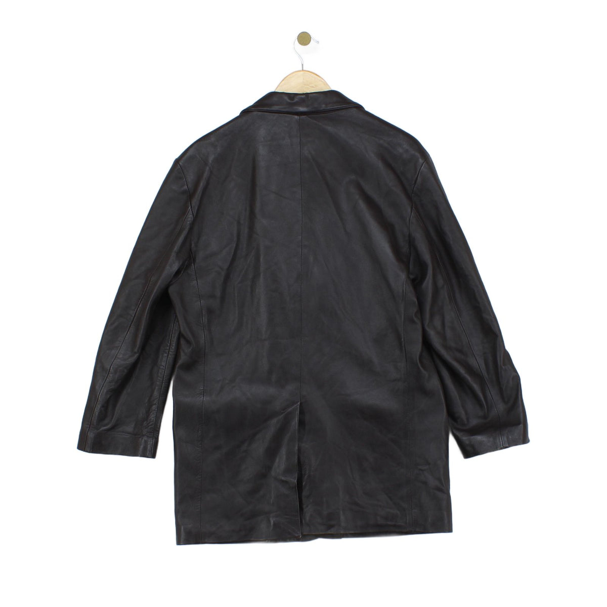 Mens Leather Jacket Blazer Long Sleeve