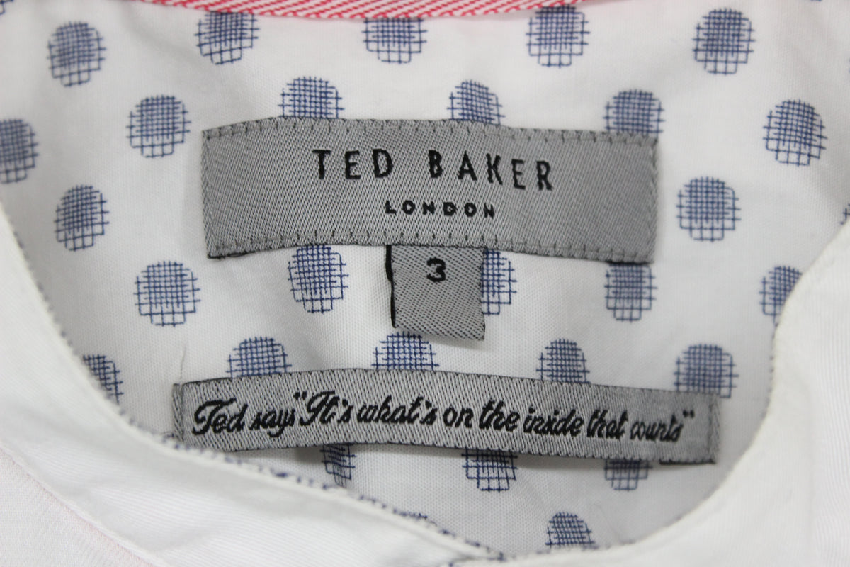 Mens Patterned Shirt Short Sleeve Grandad Collar