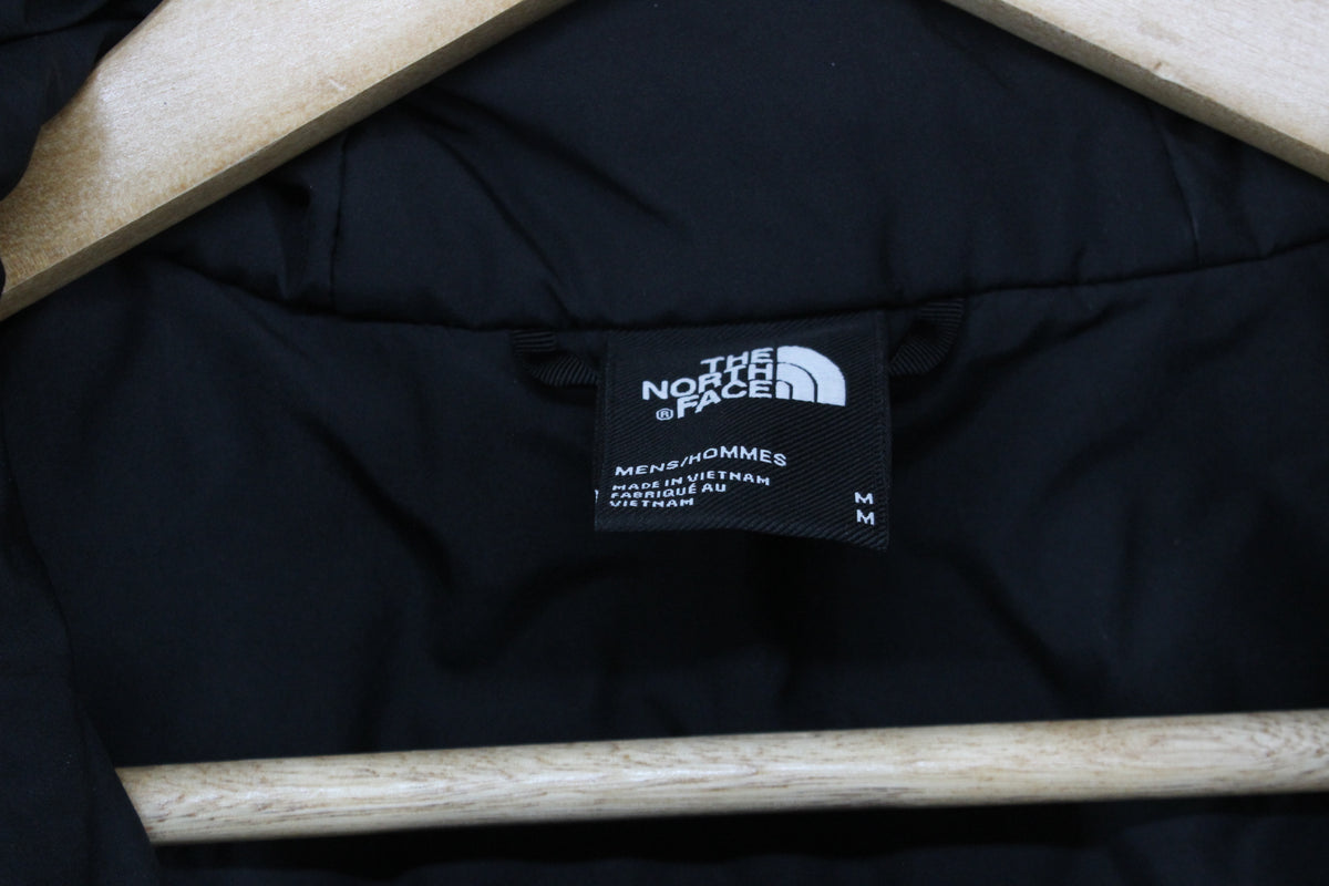 Mens Quilted Jacket Hooded Full Zip Logo Outdoor