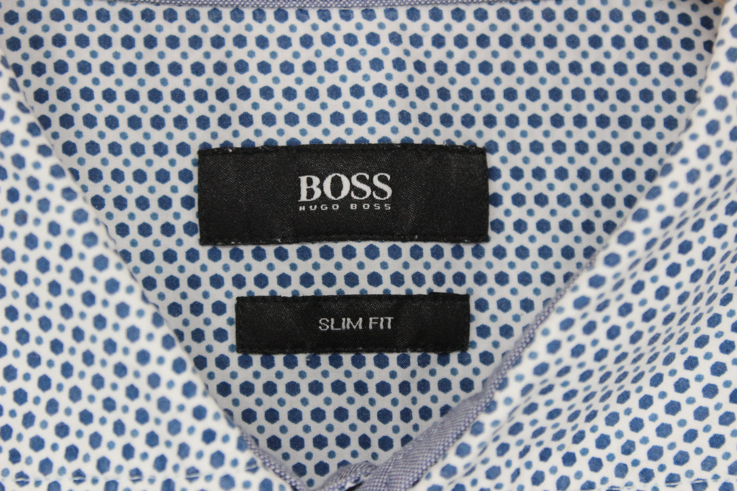 Mens Dotted Shirt Slim Fit Button Down Long Sleeve