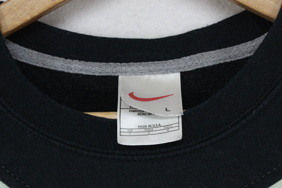 Mens Reworked Sweatshirt Spell Out Crew Neck