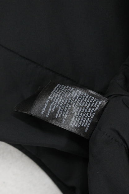 Mens Quilted Jacket Hooded Full Zip Logo Outdoor