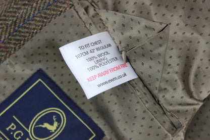 Mens Tweed Blazer Formal Smart Classic