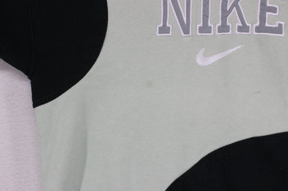 Mens Reworked Sweatshirt Spell Out Crew Neck