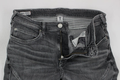 Mens Rocco Jeans Zip Fly Stretch Relaxed Skinny Fit