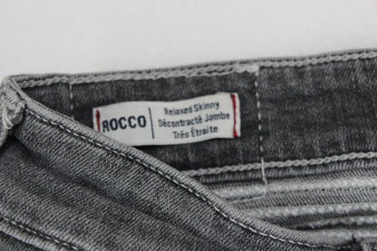 Mens Rocco Jeans Zip Fly Stretch Relaxed Skinny Fit