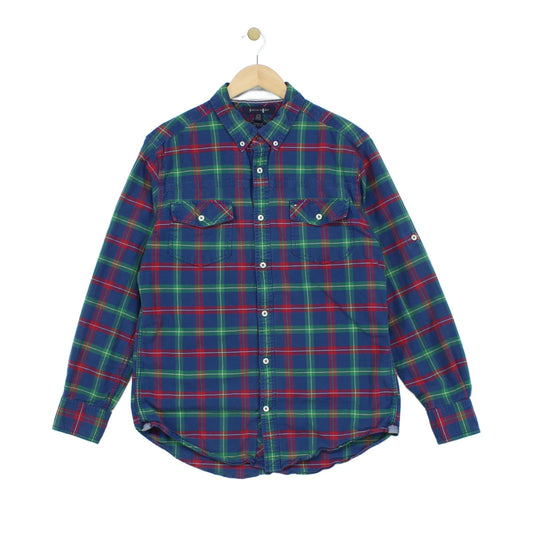 Mens Plaid Shirt Long Sleeve Custom Fit