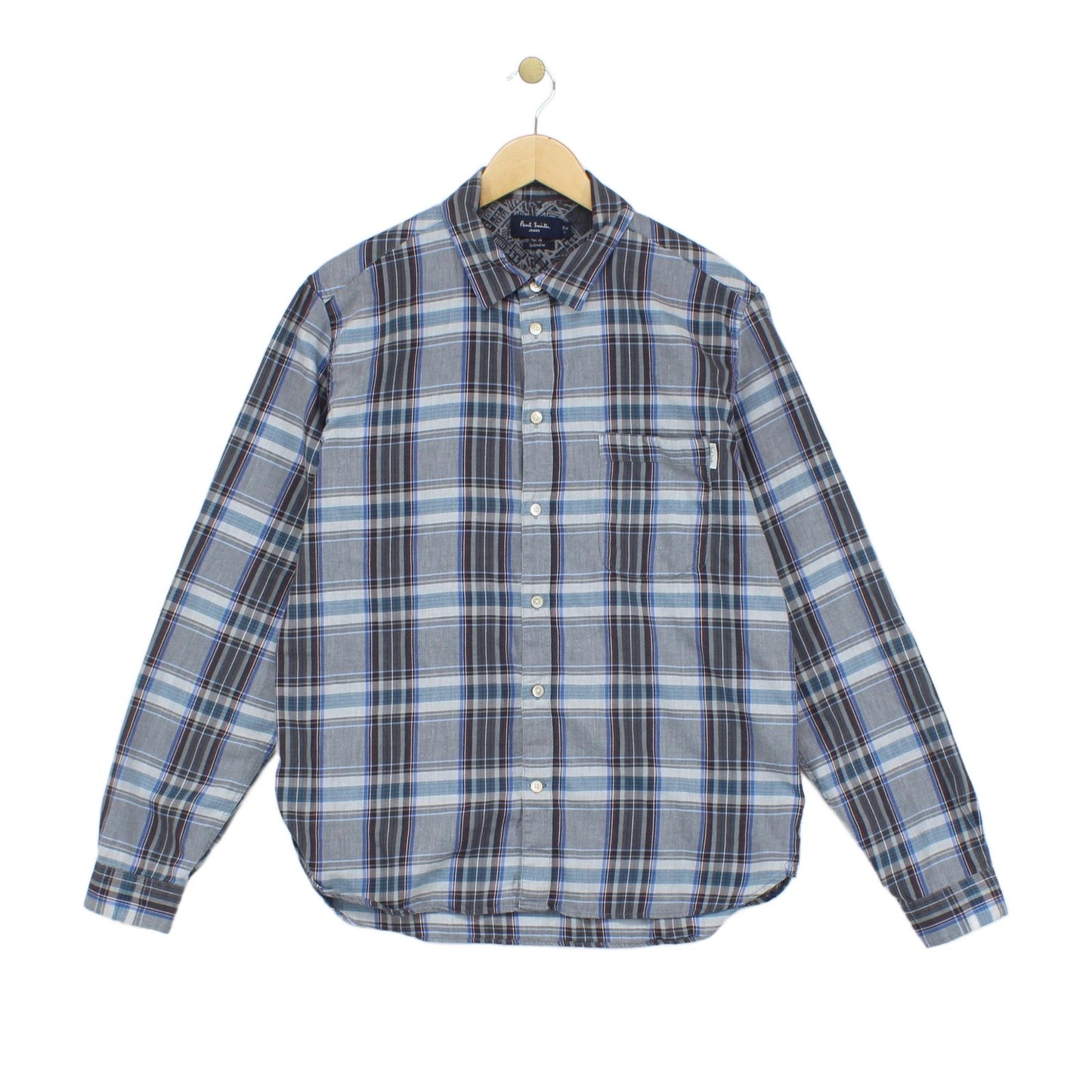 Mens Plaid Shirt Button Up Tailored