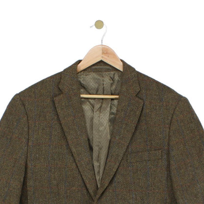 Mens Tweed Blazer Formal Smart Classic