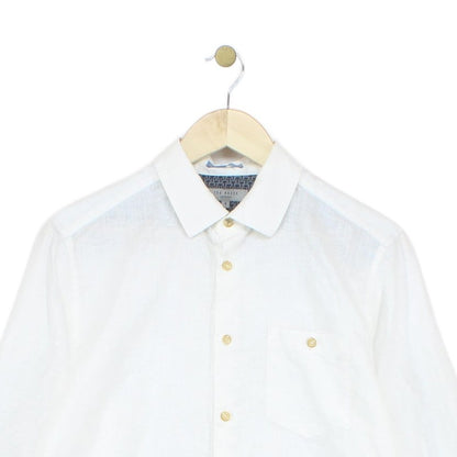 Mens Shirt Long Sleeve Cotton Linen