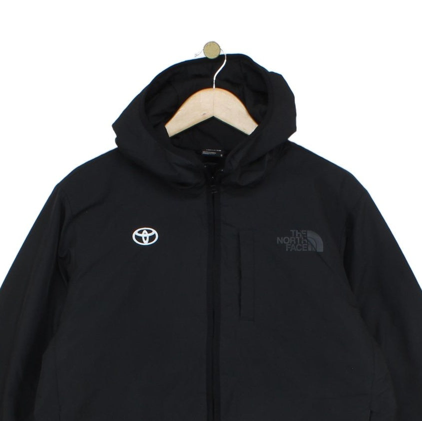 Mens Quilted Jacket Hooded Full Zip Logo Outdoor