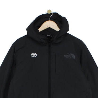 Mens Quilted Jacket Hooded Full Zip Logo Outdoor