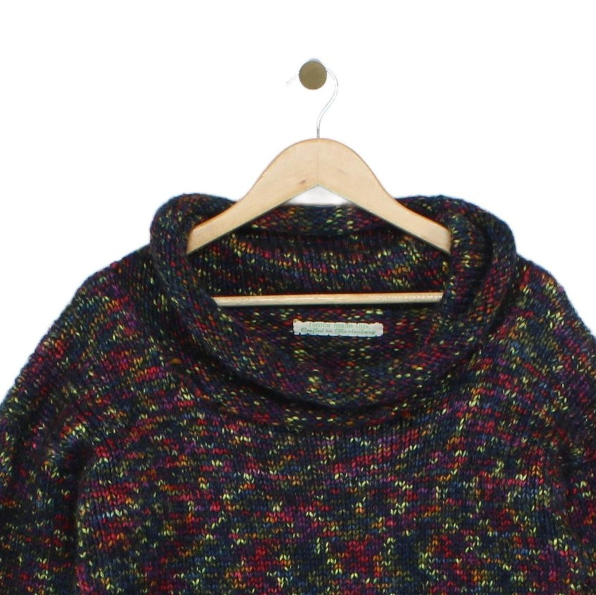 Womens Chunky Knit Jumper Cowl Neck Long Sleeve