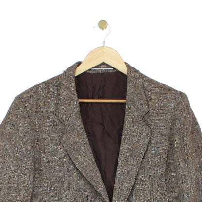 Mens Tweed Blazer Uk Made Short Wool