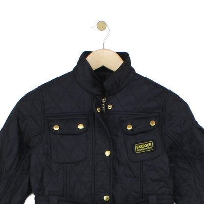 Boys Quilted Jacket Belted Outdoor