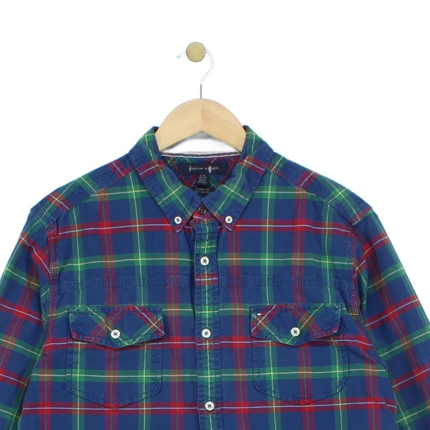 Mens Plaid Shirt Long Sleeve Custom Fit
