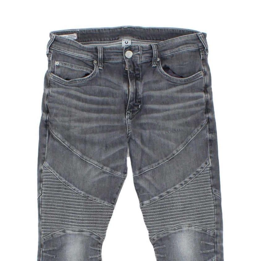 Mens Rocco Jeans Zip Fly Stretch Relaxed Skinny Fit