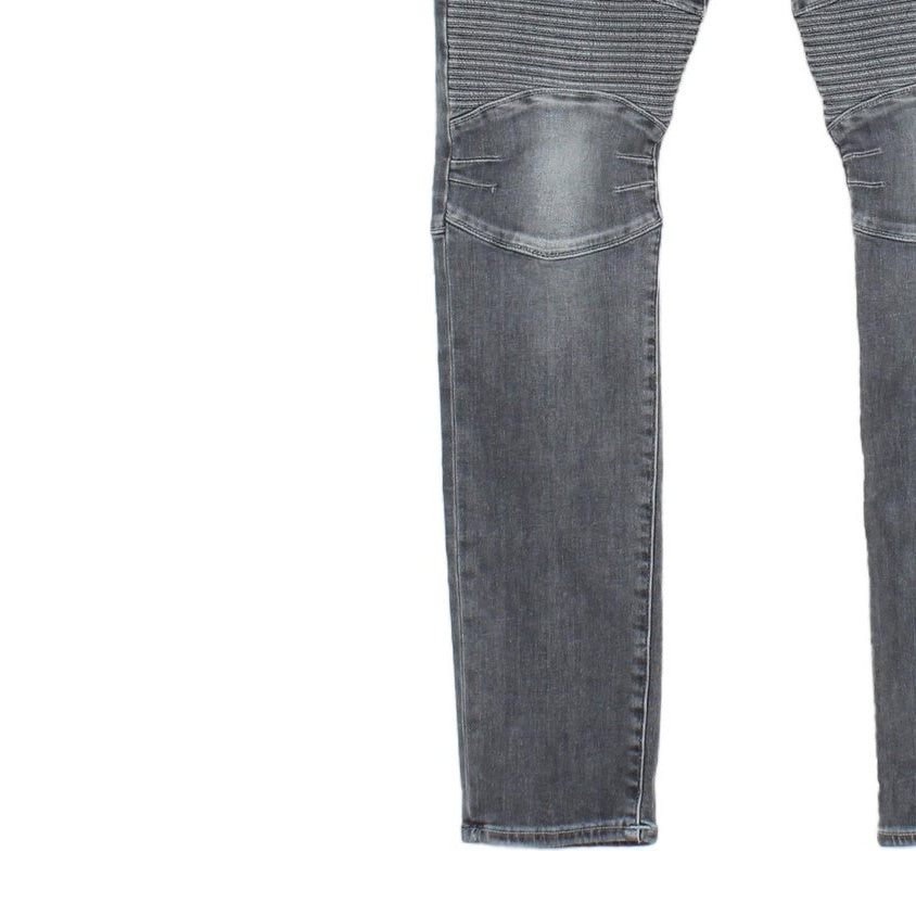 Mens Rocco Jeans Zip Fly Stretch Relaxed Skinny Fit
