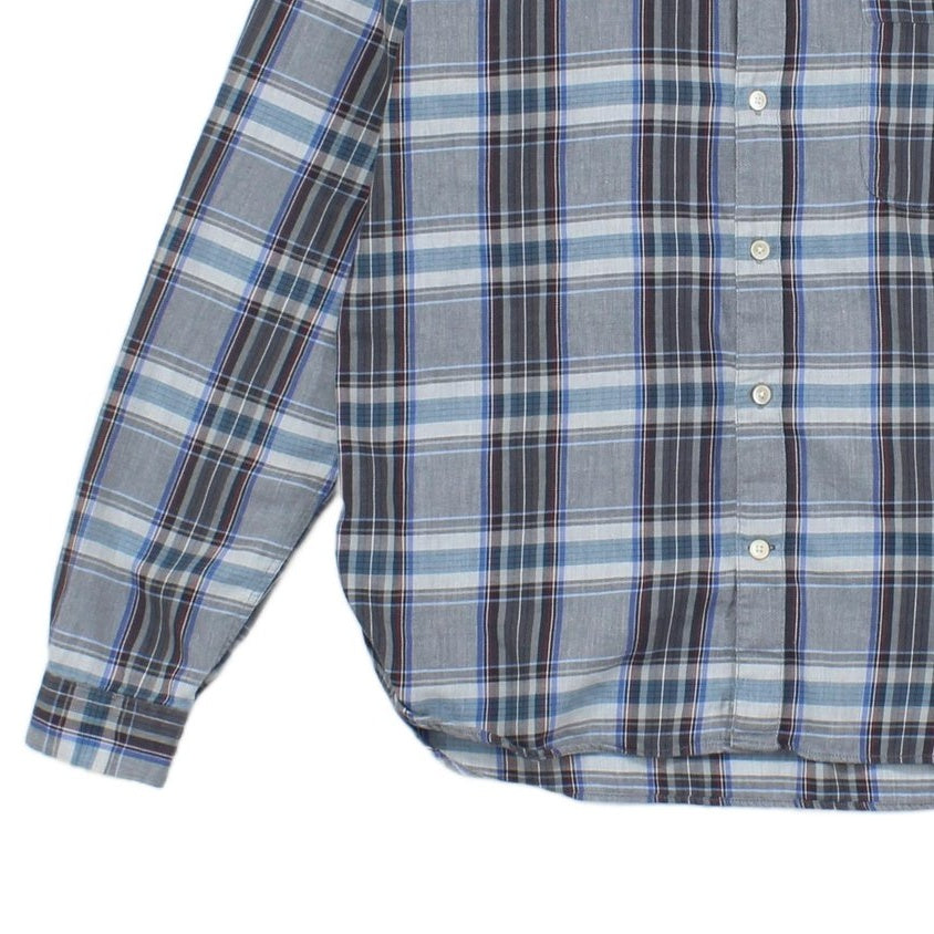 Mens Plaid Shirt Button Up Tailored
