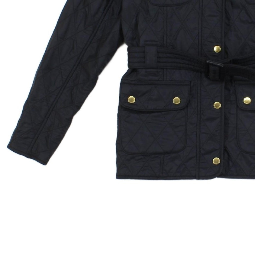 Boys Quilted Jacket Belted Outdoor