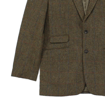 Mens Tweed Blazer Formal Smart Classic
