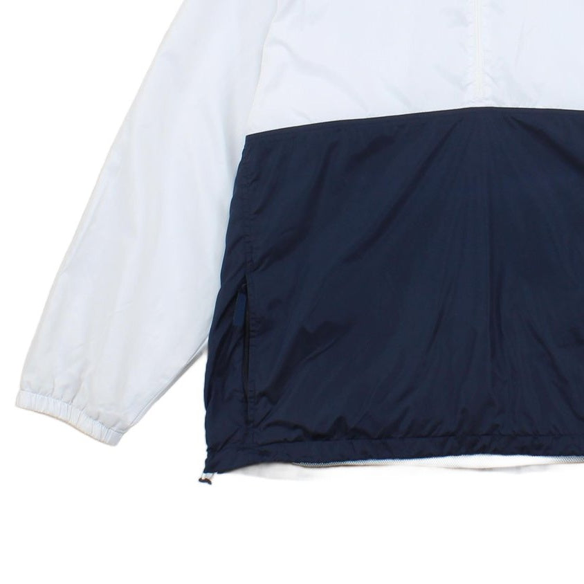 Mens Windbreaker Jacket 1/4 Zip Hooded Lightweight Logo