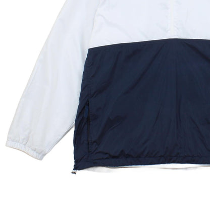 Mens Windbreaker Jacket 1/4 Zip Hooded Lightweight Logo