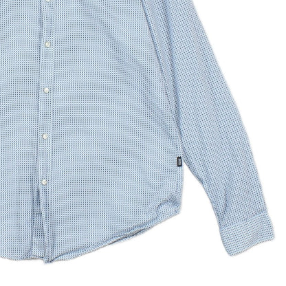 Mens Dotted Shirt Slim Fit Button Down Long Sleeve