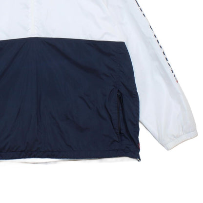 Mens Windbreaker Jacket 1/4 Zip Hooded Lightweight Logo