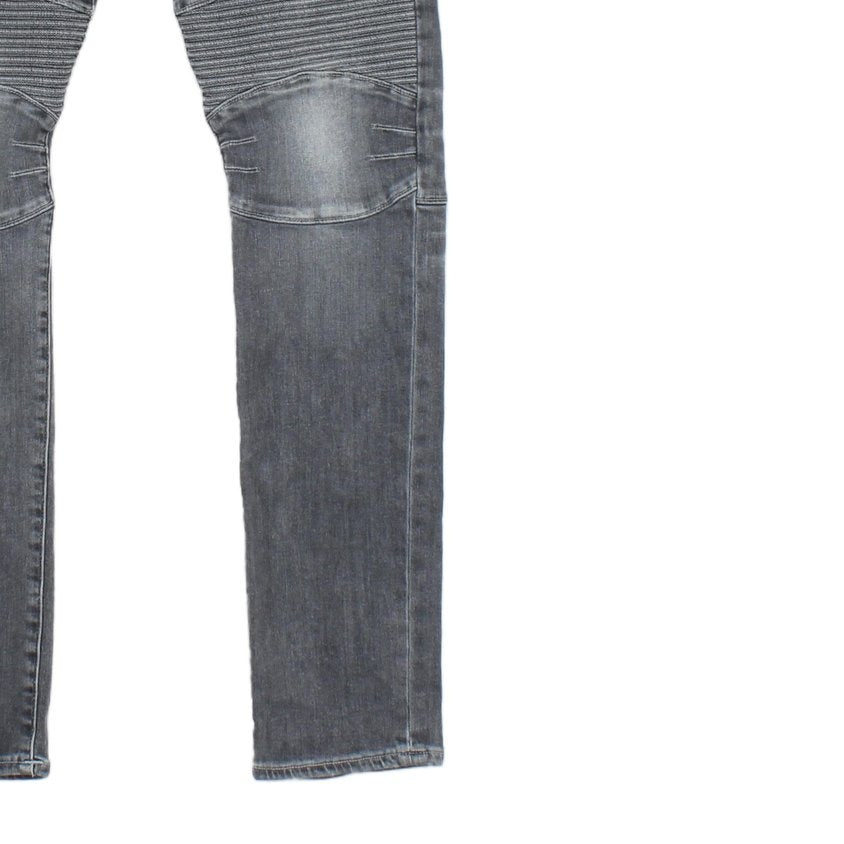 Mens Rocco Jeans Zip Fly Stretch Relaxed Skinny Fit